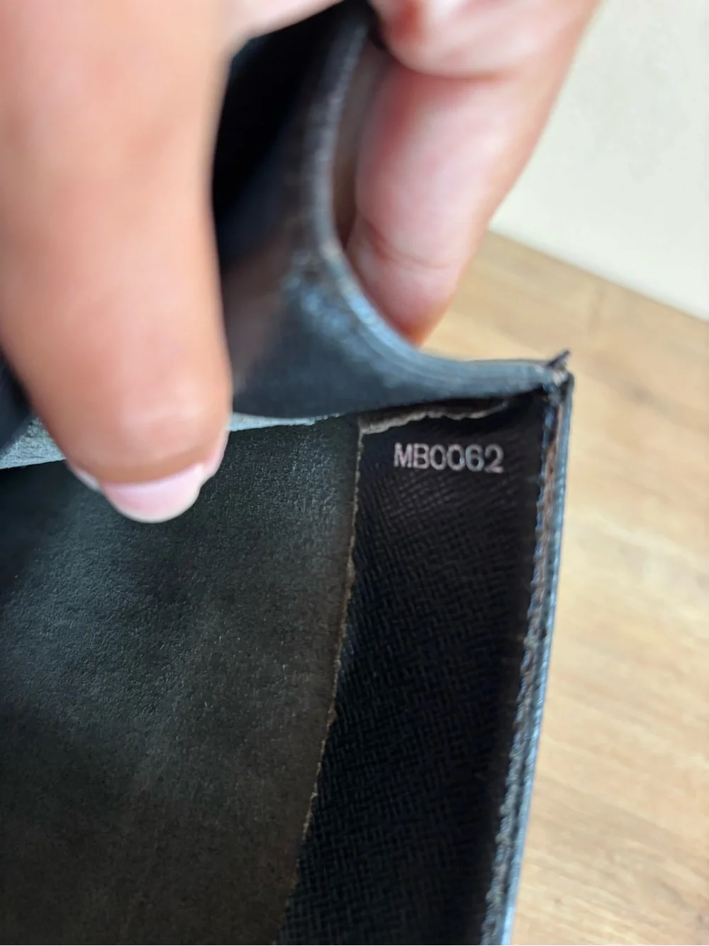 Louis Vuitton Black Leather Briefcase Clutch with Silver Hardware